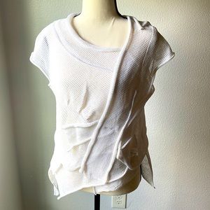 Artsy Asymmetrical Linen Knit Top/vest